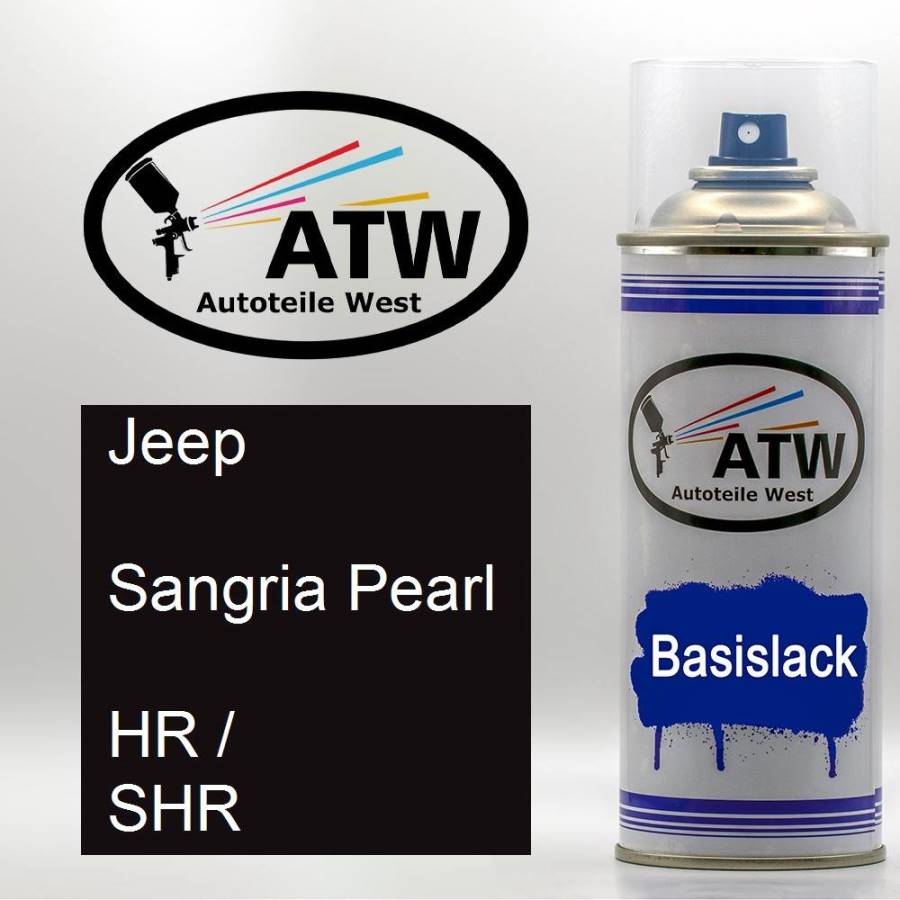 Jeep, Sangria Pearl, HR / SHR: 400ml Sprühdose, von ATW Autoteile West.